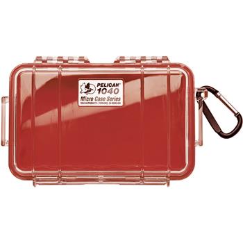 Clear Pelican 1040 Micro Case with Red Liner