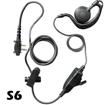 Agent C-Ring Surveillance Radio Earpiece with S6 Connector