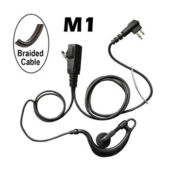BodyGuard Surveillance Radio Earpiece with a Braided Cable and a M1 Connector