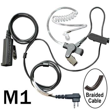 Director Surveillance Radio Earpiece with Braided Cable and M1 Connector