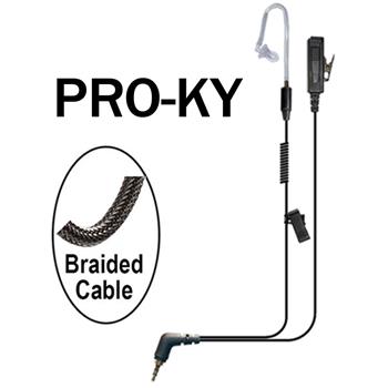 Director Surveillance Cell Phone Earpiece with a Braided Cable and a 3.5mm headset jack