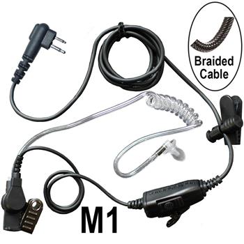 Star Surveillance Radio Earpiece with Braided Cable and a M1 Connector