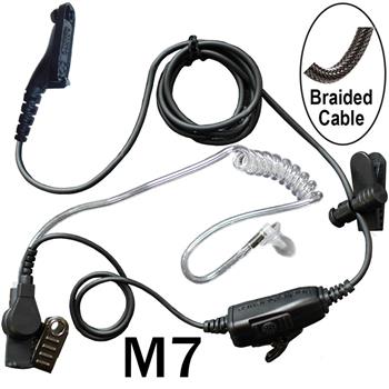 Star Surveillance Radio Earpiece with Braided Cable and M7 Connector