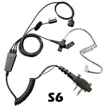 Stealth Radio Earpiece with S6 Connector and a Ring-Finger PTT Button