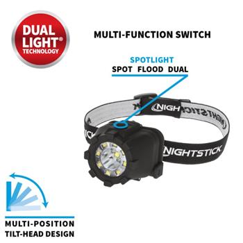 Nightstick 4606B Dual-Light™ Headlamp spot-flood capablilities