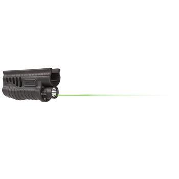 Nightstick Shotgun Forend Light has a white main light and green laser