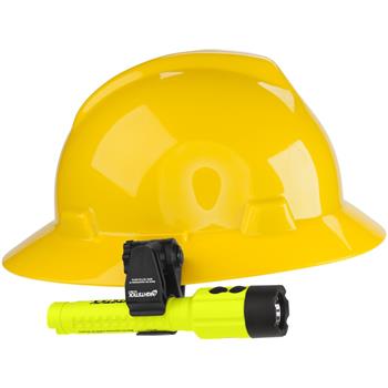 Nightstick 5414GX-K01 Dual-Light™ Flashlight mounts above or below helmet brim (Helmet not included)
