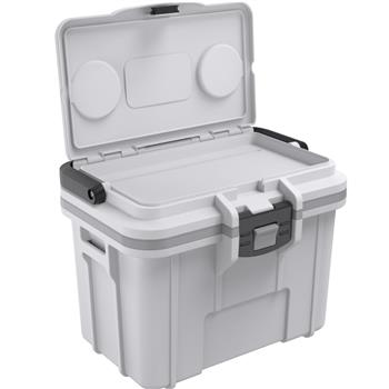 Pelican 8 Qt Cooler dry storage area in the lid