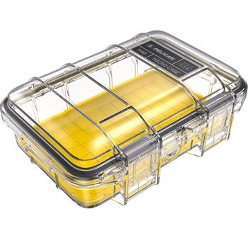 Pelican M40 Micro Case - Clear with Yellow Liner