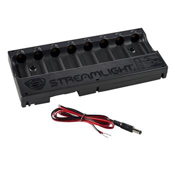 Streamlight® 8 Unit Bank Charger with 12V DC (Direct Wire) charge cord