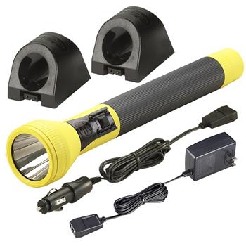Yellow Streamlight SL-20LP NiMH Rechargeable Flashlight with 120V AC and 12V DC Charger 