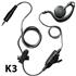 Agent C-Ring Surveillance Radio Earpiece with K3 Connector