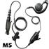 Agent C-Ring Surveillance Radio Earpiece with M5 Connector