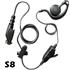 Agent C-Ring Surveillance Radio Earpiece with S8 Connector